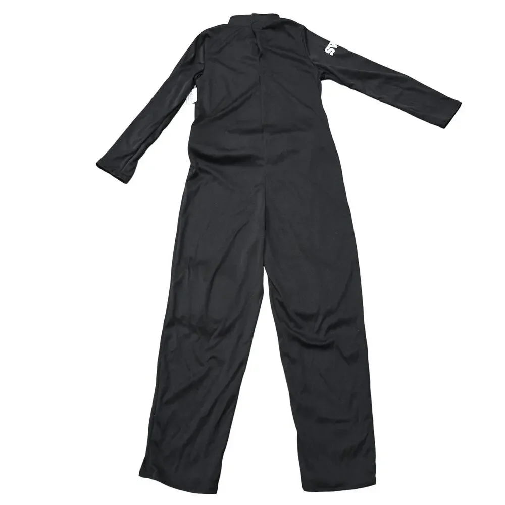 S.W.A.T Black Belted Knee Padded Jumpsuit Halloween Costume / Dress Up Cosplay